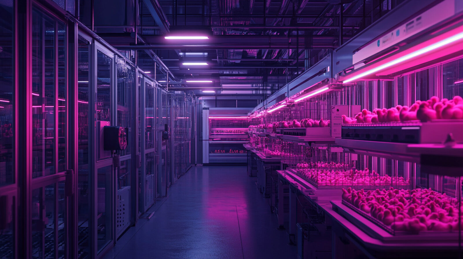 Red Light Veterinary Laboratory Cleanroom