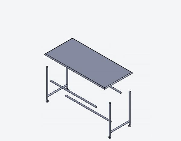 Disassembled for flat packing to save shipment costs