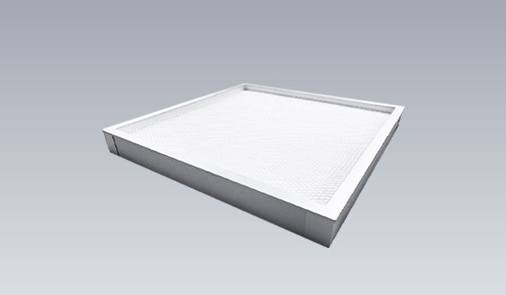 Built-in gel-sealed HEPA filter in laminar flow hood equipped with PAO port