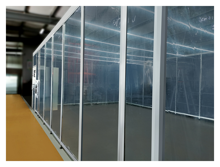 Transparent and light ESD PVC wall