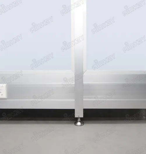 Modular Cleanroom with Adjustable Leveling Cups