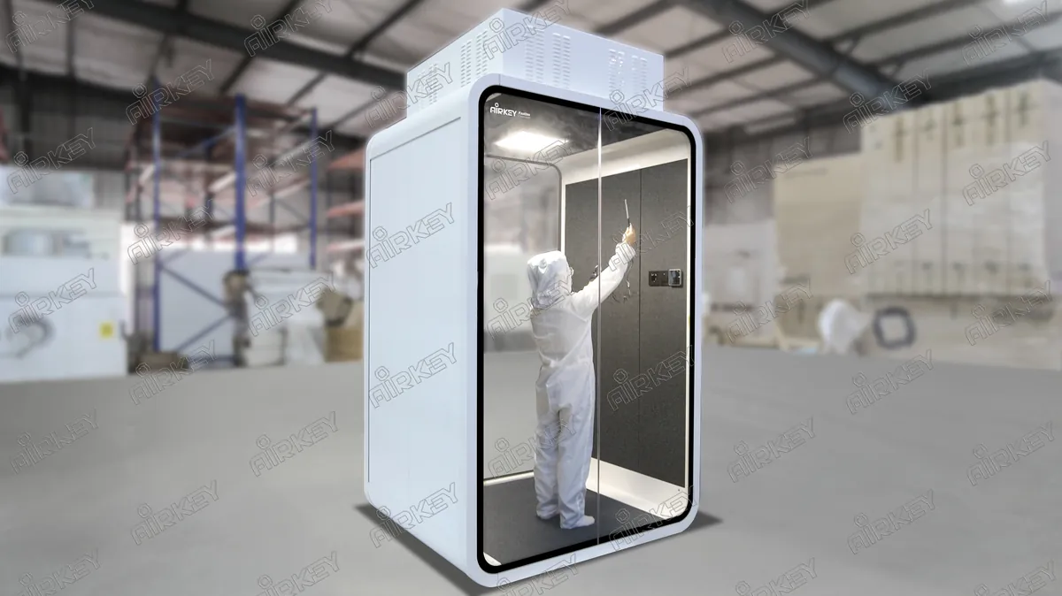 worker in the ISO8 quiet pod