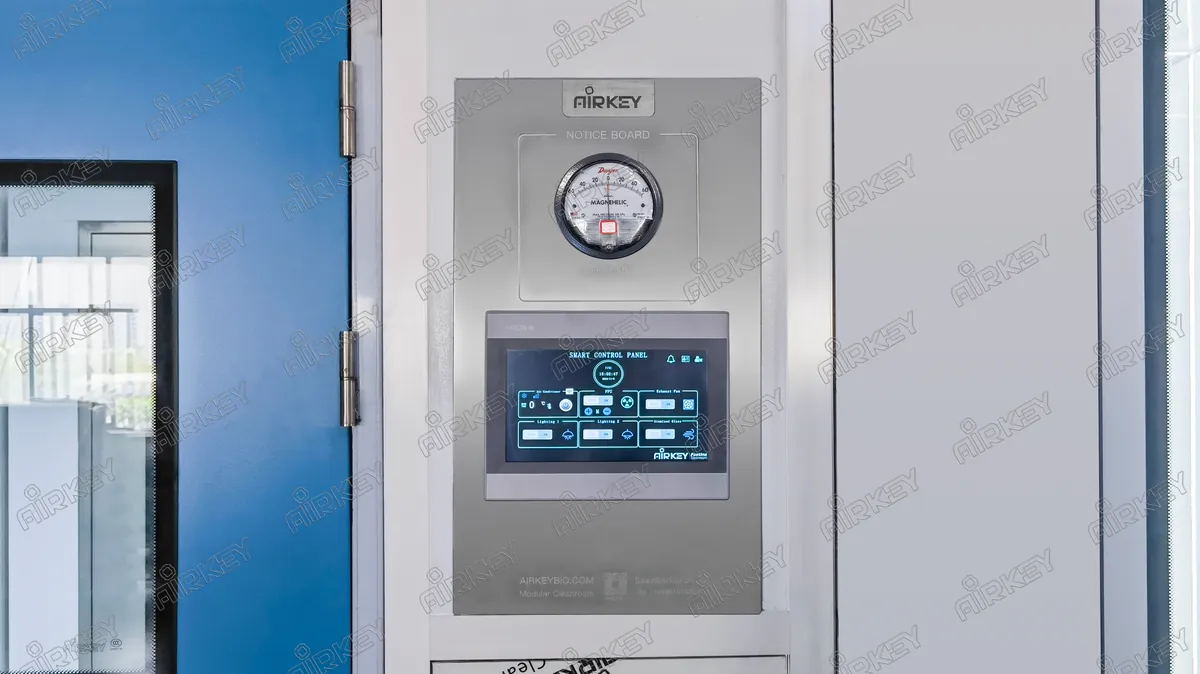 control panel of modular cleanroom
