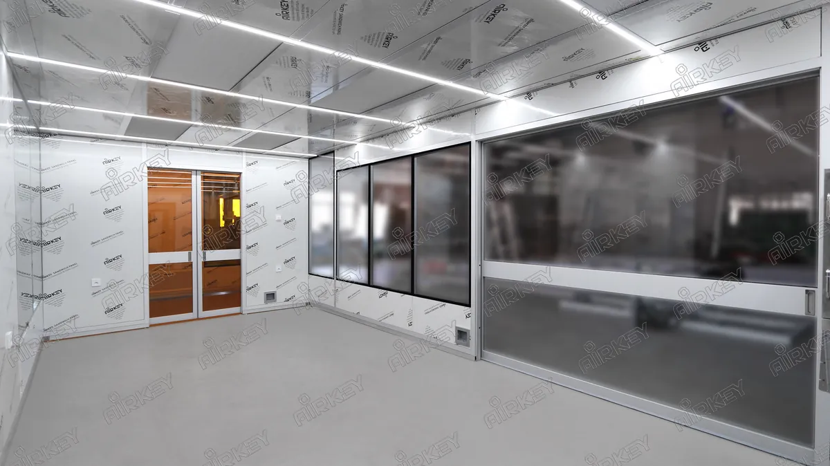 Rock wool sandwich cleanroom panel