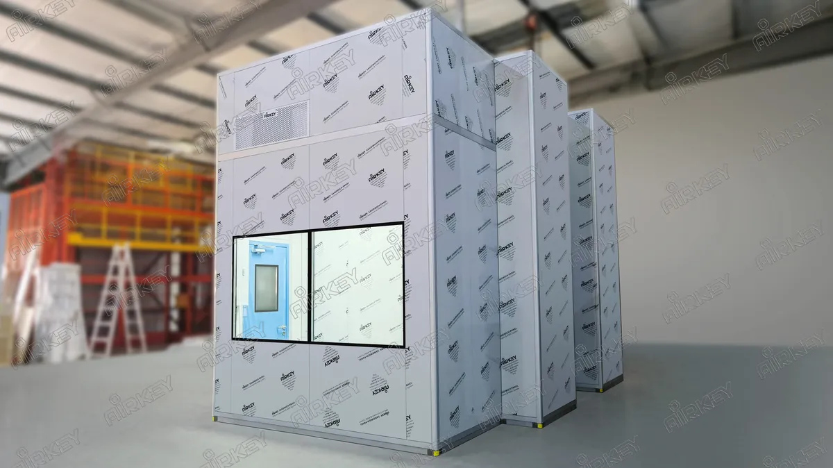 modular cleanroom with HVAC system
