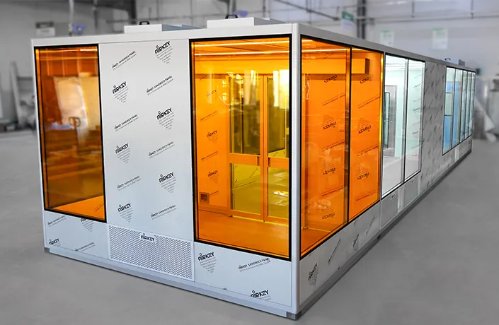 Electronics Yellow-tinted Glass  Quick Construction Modular Cleanroom
