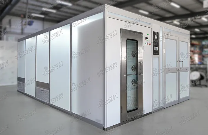 Rounded Corner Columns Structure Electronics Modular Cleanroom