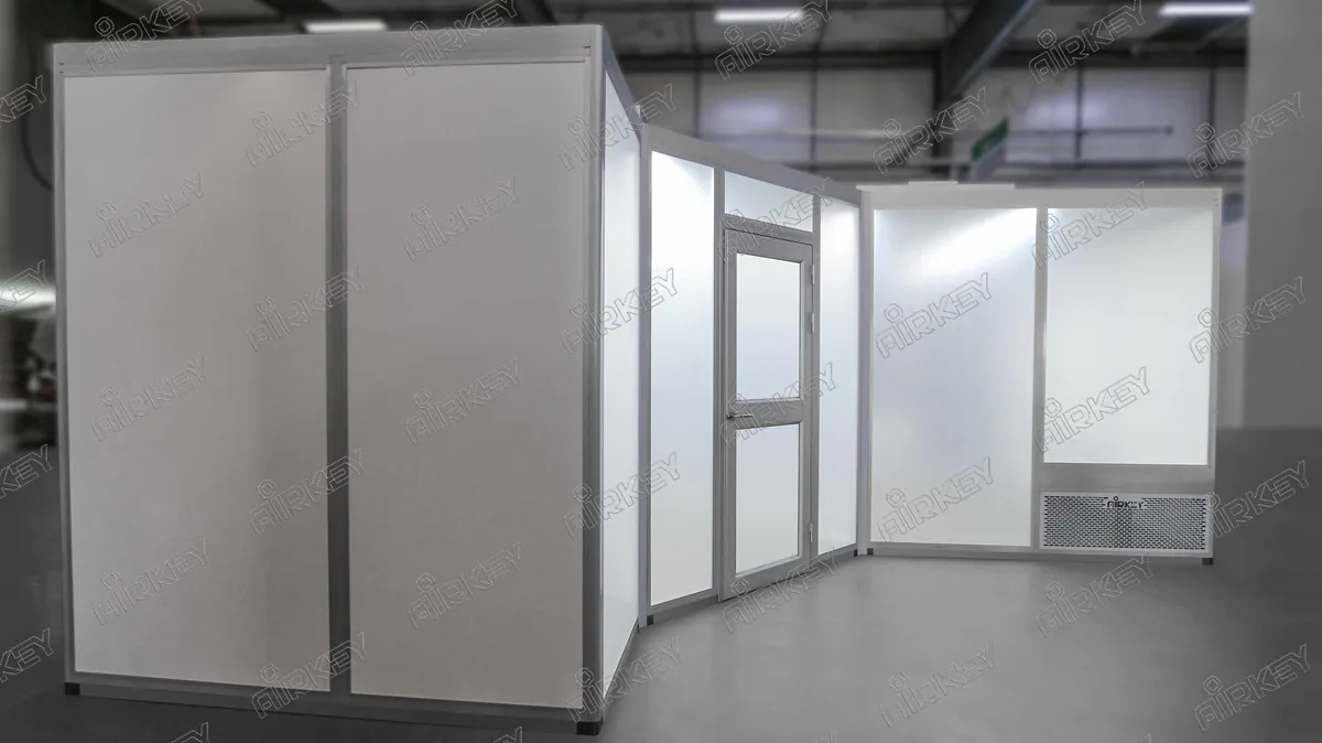 135°Angled Wall Modular Cleanroom.