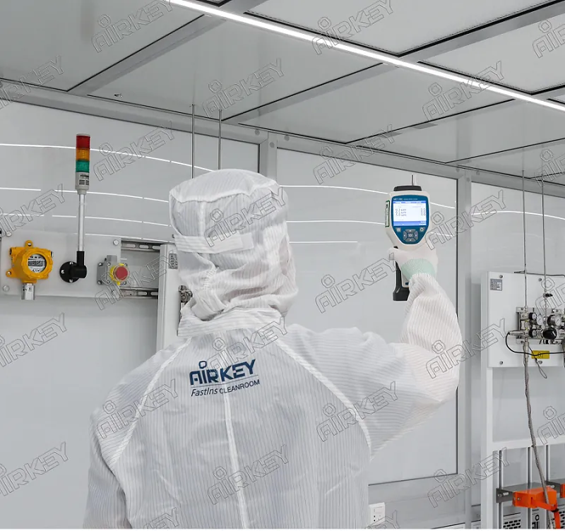 On-site test parameters of cleanroom