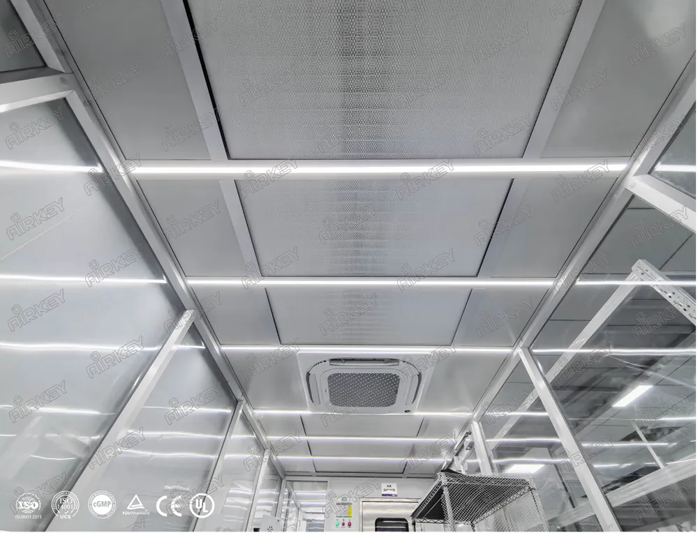 Pharmaceutical cleanrooms utilize cleanroom wall panels with surfaces treated with anti-corrosion electrophoretic coating
