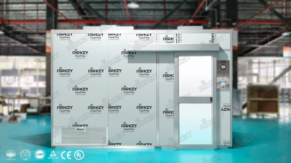 Rock wool sandwich panel and aluminum alloy profile modular cleanroom for pharmaceutical applications