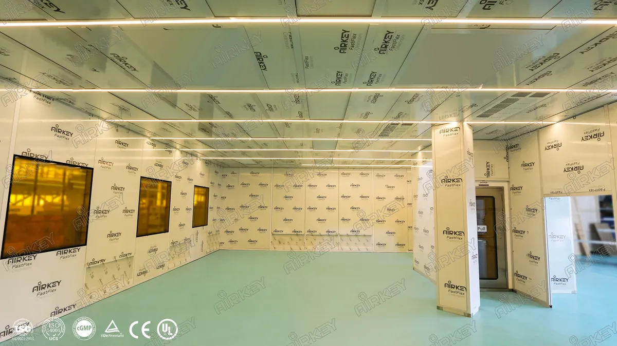 Interior of a Modular Cleanroom for Semiconductor Manufacturing