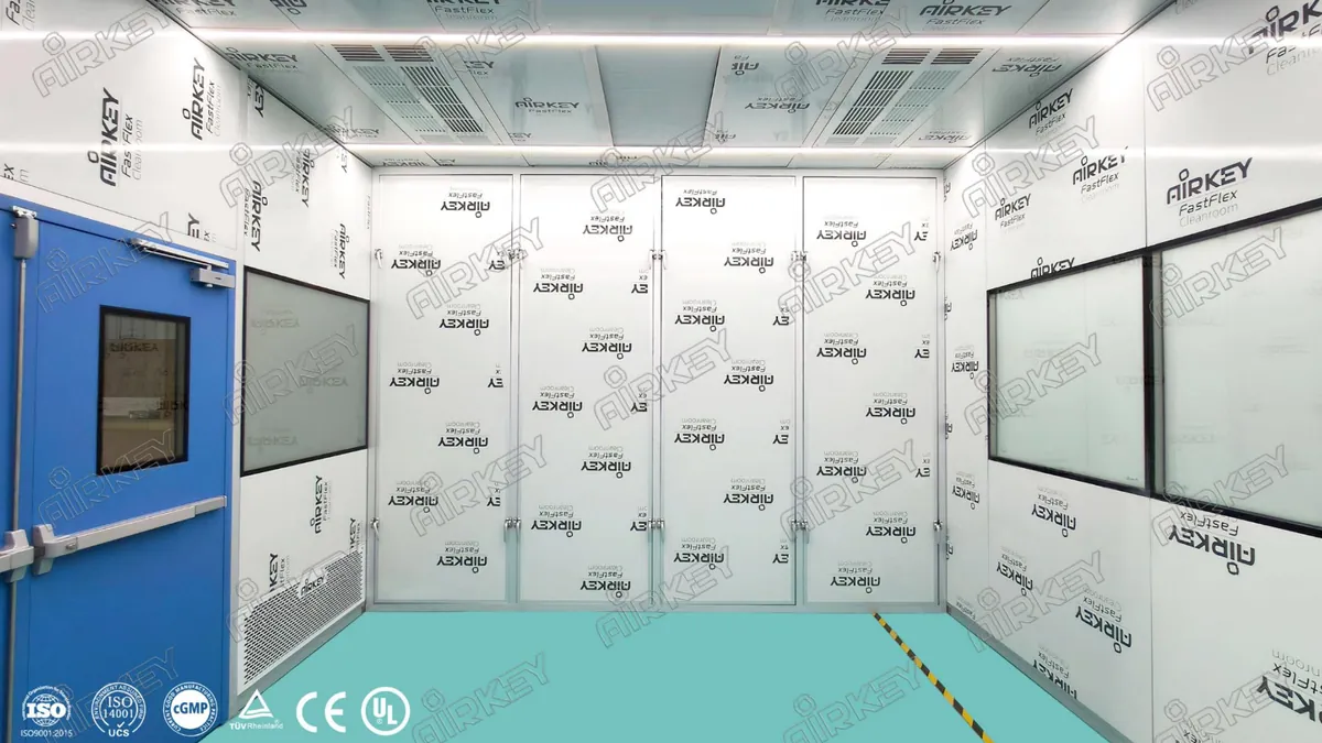 Modular cleanroom manufacturer solution for optical production
